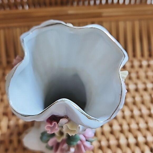 Vintage Sophia Ann Sitco Vase Floral Bird Vase Coquette - Picture 10 of 14